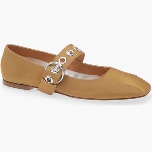 Aeyde Uma Camel Mary Jane Ballet Flats